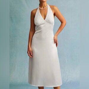 NWT Rihoas - Elegant White Halter Dress